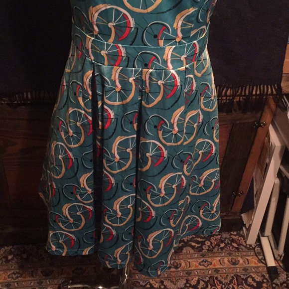 Tatyana Blue Bicycle Dress Size L - Picture 3 of 8